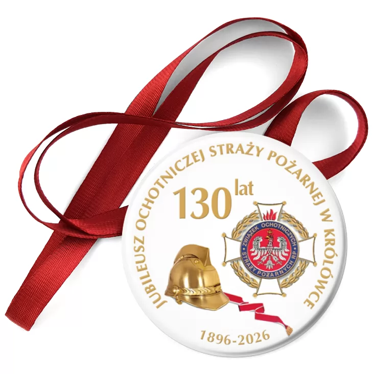 przypinka medal 130 lat OSP w Królówce
