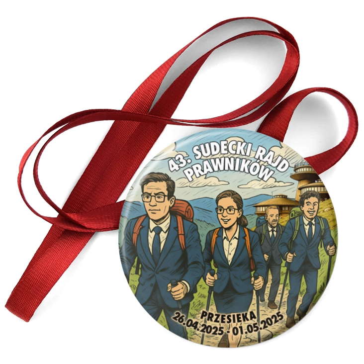 przypinka medal 43. Sudecki Rajd Prawników