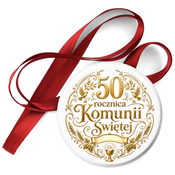 przypinka medal 50 rocznica Pierwszej Komunii Świętej