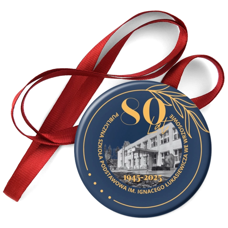 przypinka medal 80 lat SP we Wrzosowie
