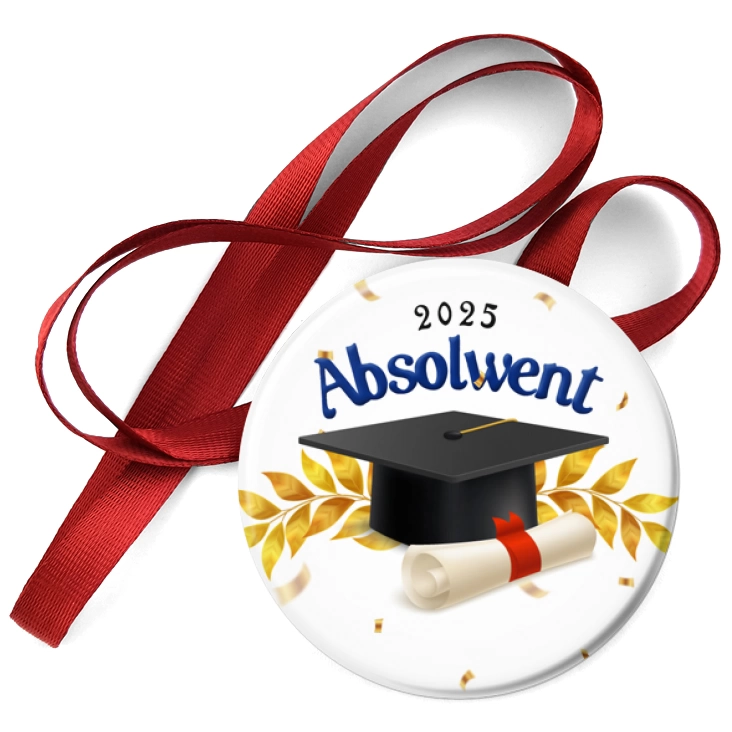 przypinka medal Absolwent biret z dyplomem