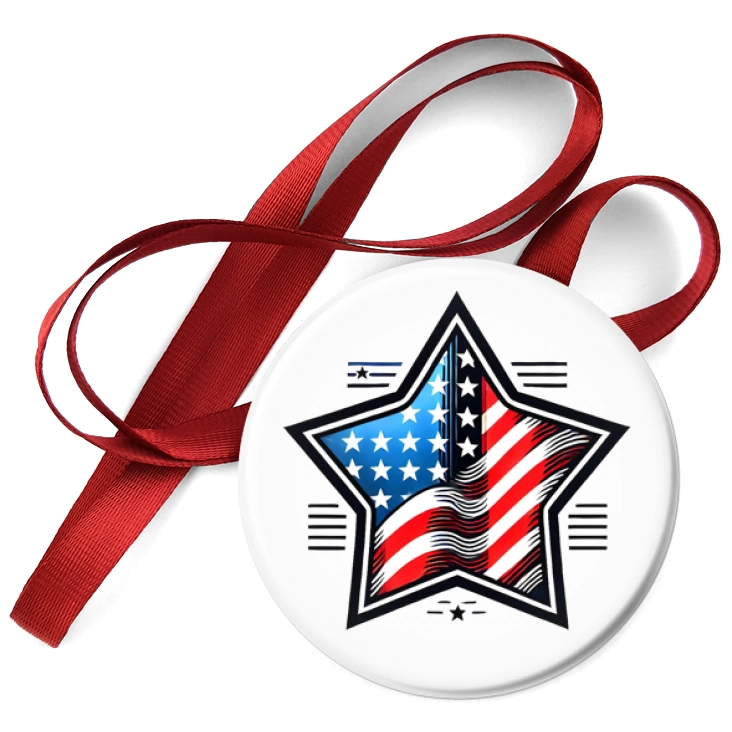 przypinka medal Amerykańska gwiazda