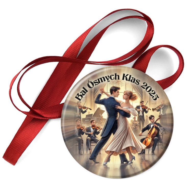 przypinka medal Bal Ósmych Klas z muzykantami