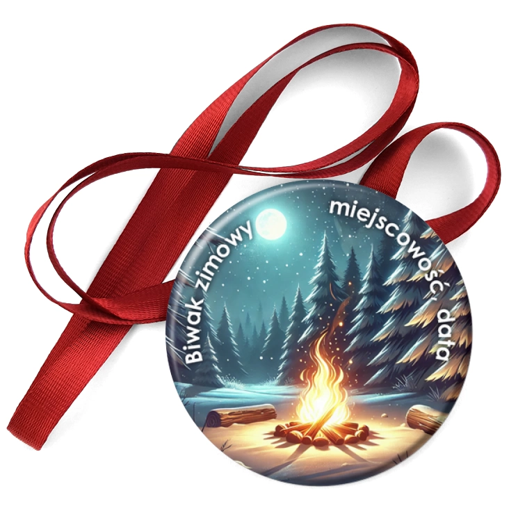 przypinka medal Biwak zimowy z ogniskiem