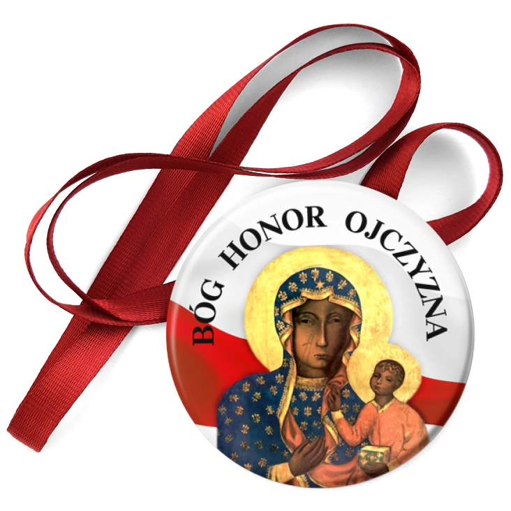 przypinka medal Bóg Honor Ojczyzna Matka Boska