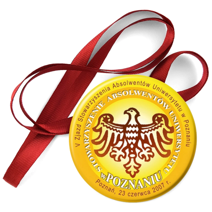 przypinka medal V Zjazd Absolwentów UAM Poznań 2007