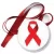 Przypinka medal Czerwona wstążka symbol walki z AIDS