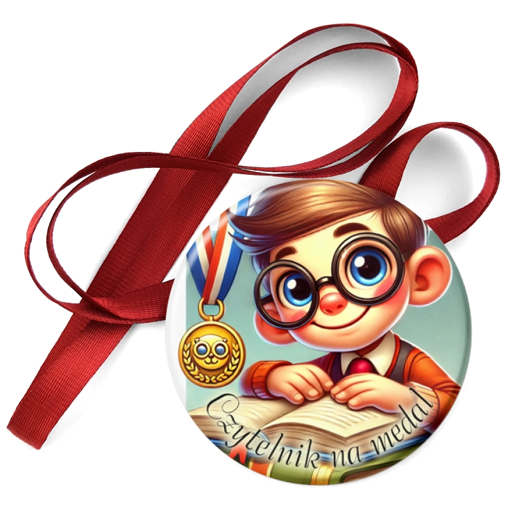 przypinka medal Czytelnik na medal