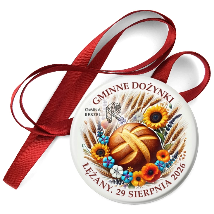 przypinka medal Dożynki Gmina Reszel 2026