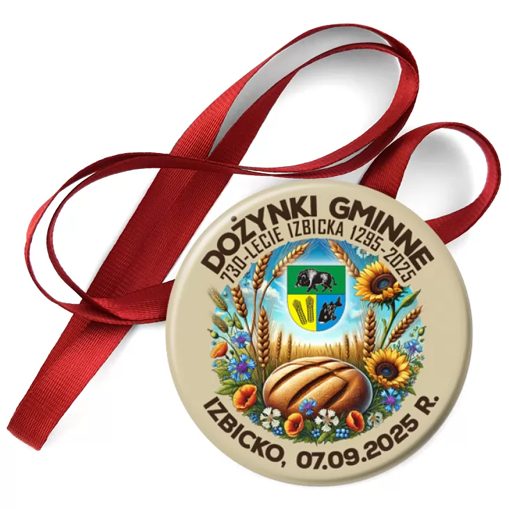 przypinka medal Dożynki Gminne Izbicko 2025