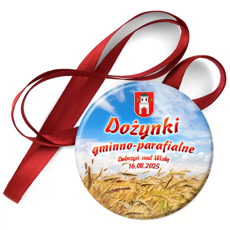 przypinka medal Dożynki gminno-parafialne 2025 Dobrzyń nad Wisłą