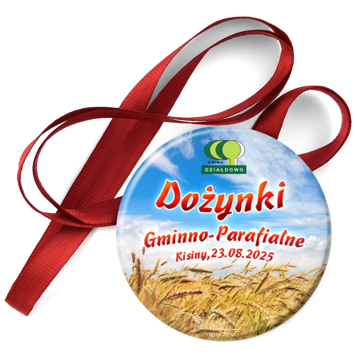 przypinka medal Dożynki Gminno-Parafialne Kisiny 2025