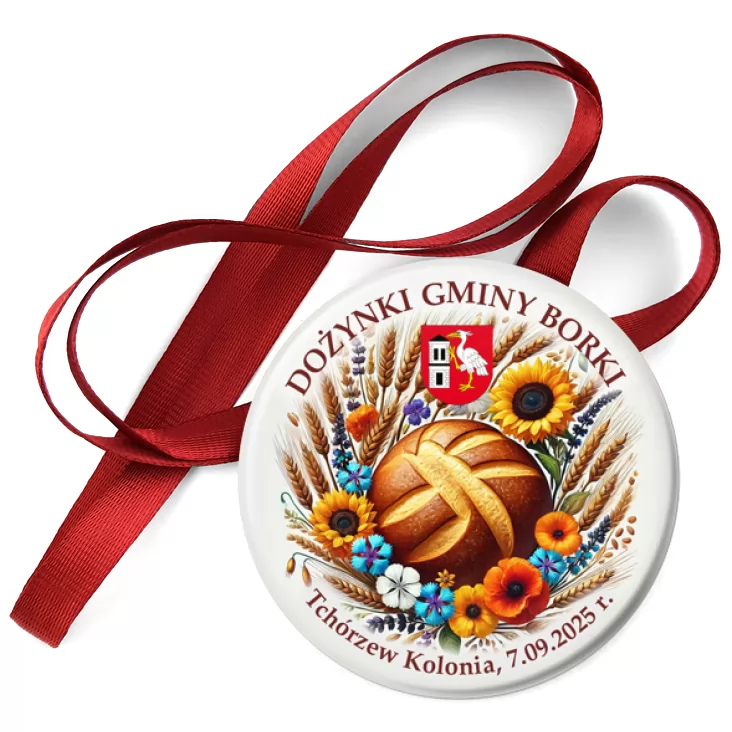przypinka medal Dożynki Gminy Borki 2025