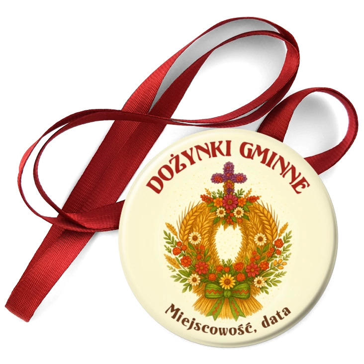 przypinka medal Dożynki wieniec dożynkowy