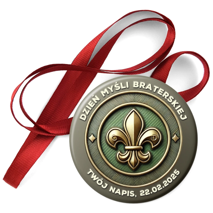 przypinka medal Dzień Myśli Braterskiej lilijka harcerska