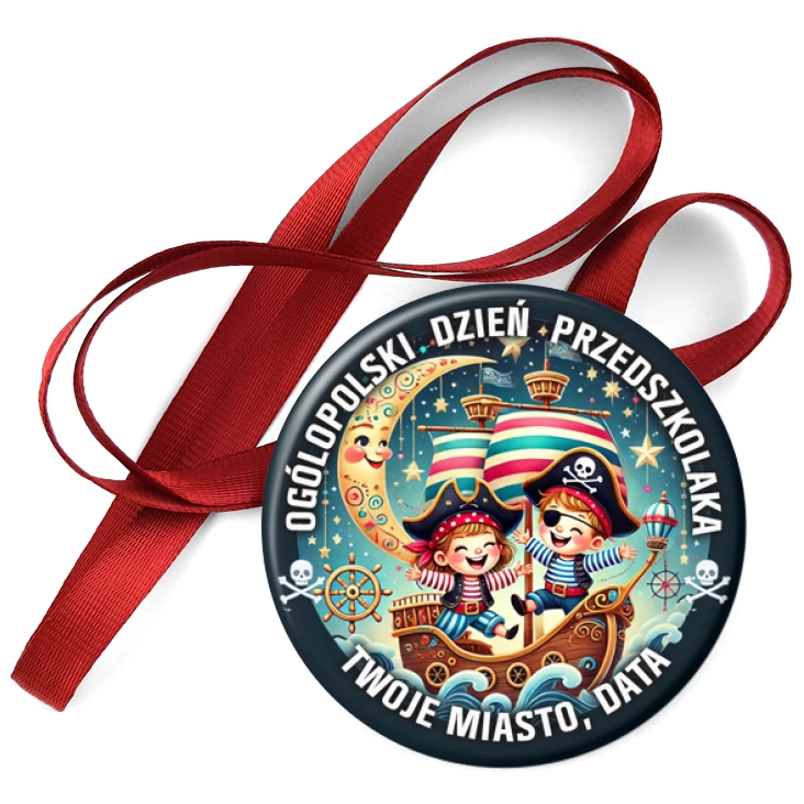 przypinka medal Dzień przedszkolaka piraci