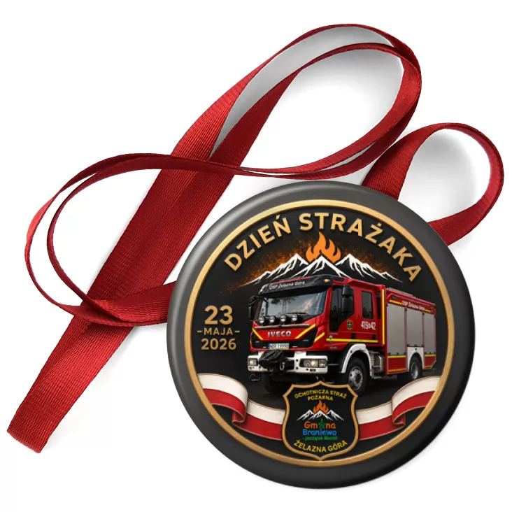przypinka medal Dzień Strażaka dla OSP Żelazna Góra