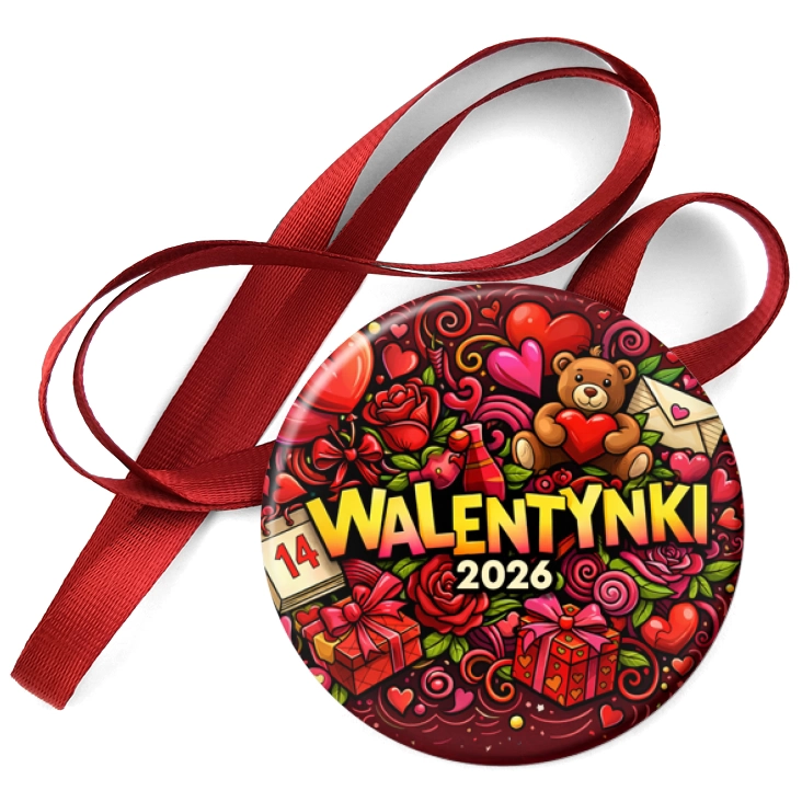 przypinka medal Dzień Świętego Walentego
