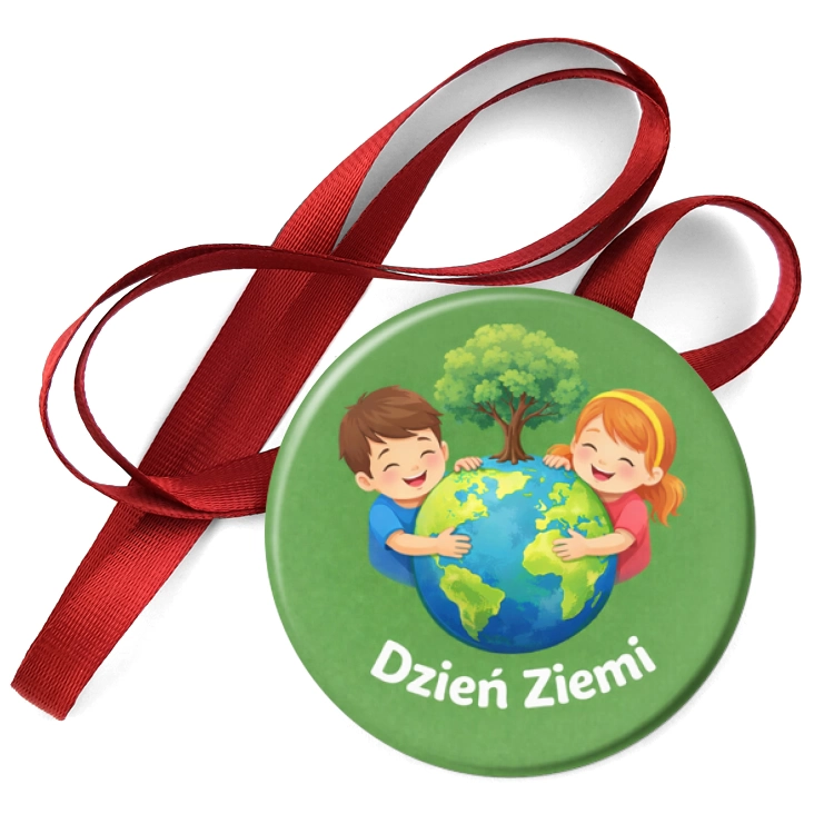 przypinka medal Dzień ziemi - przytulanie globu