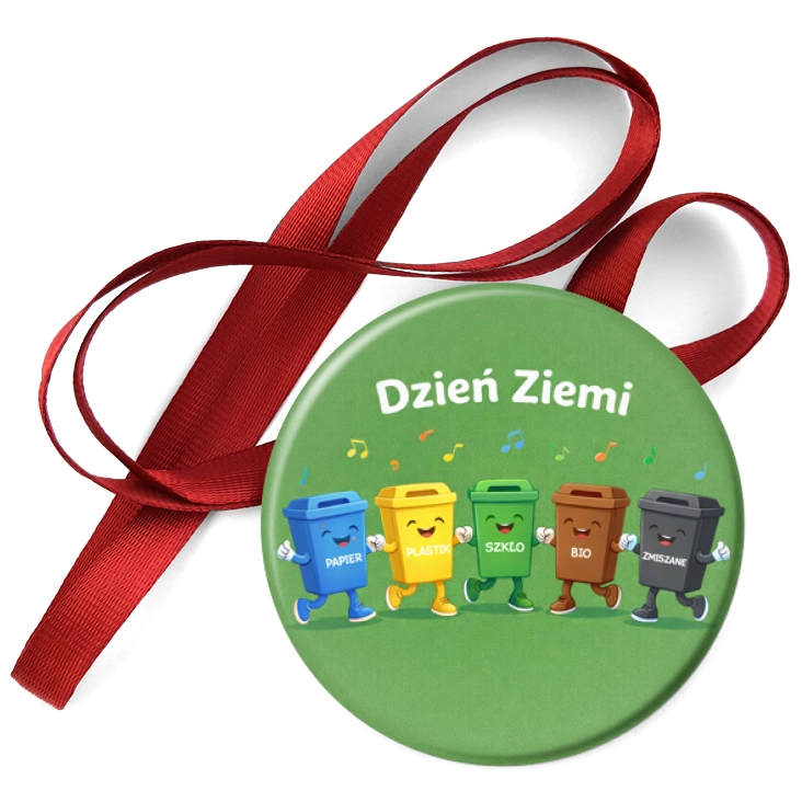 przypinka medal Dzień Ziemi - segregacja odpadów
