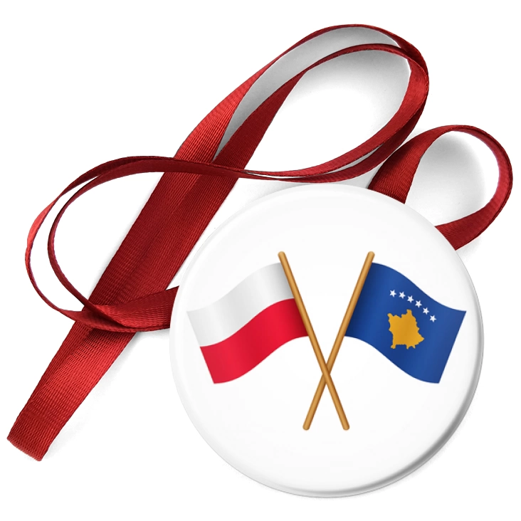 przypinka medal Flagi przyjaźni Polska Kosowo