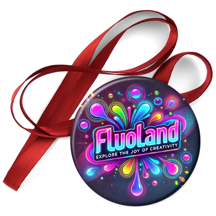 przypinka medal Fluoland logo