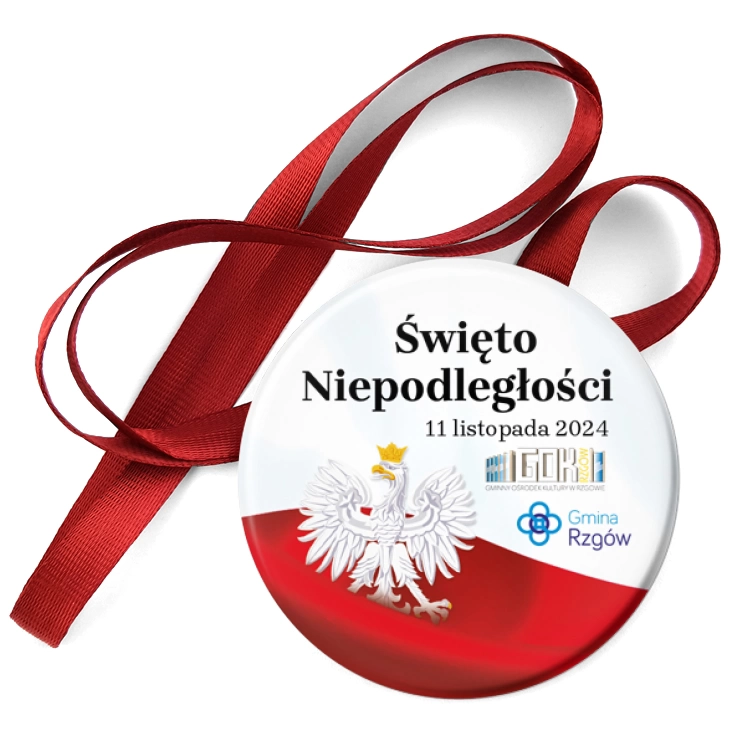 przypinka medal Gmina Rzgów Święto Niepodległości