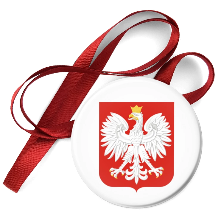 przypinka medal Godło Polski Orzeł w koronie
