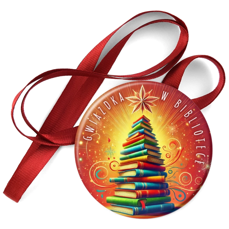 przypinka medal Gwiazdka w bibliotece