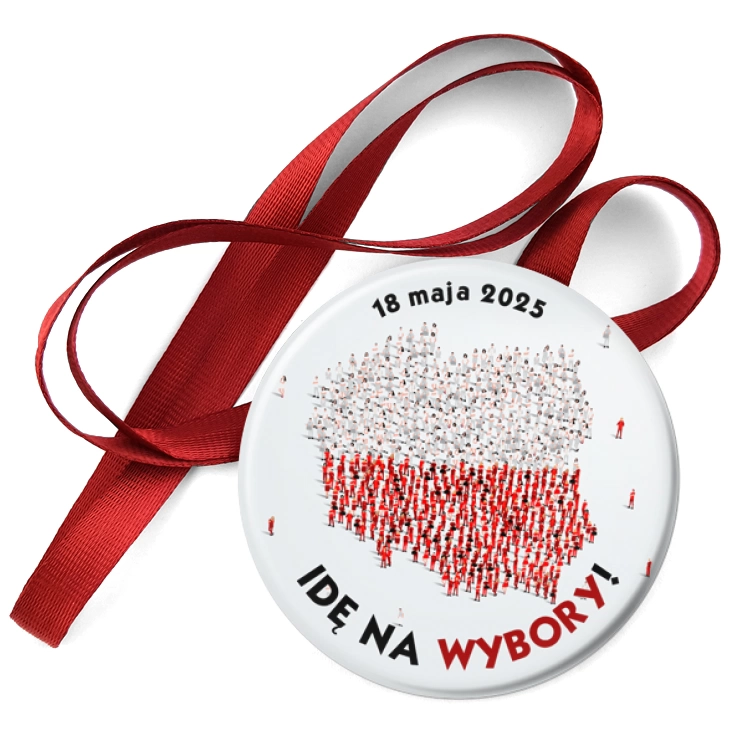 przypinka medal Idę na wybory Polska wyborcy
