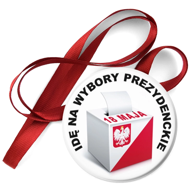 przypinka medal Idę na wybory prezydenckie