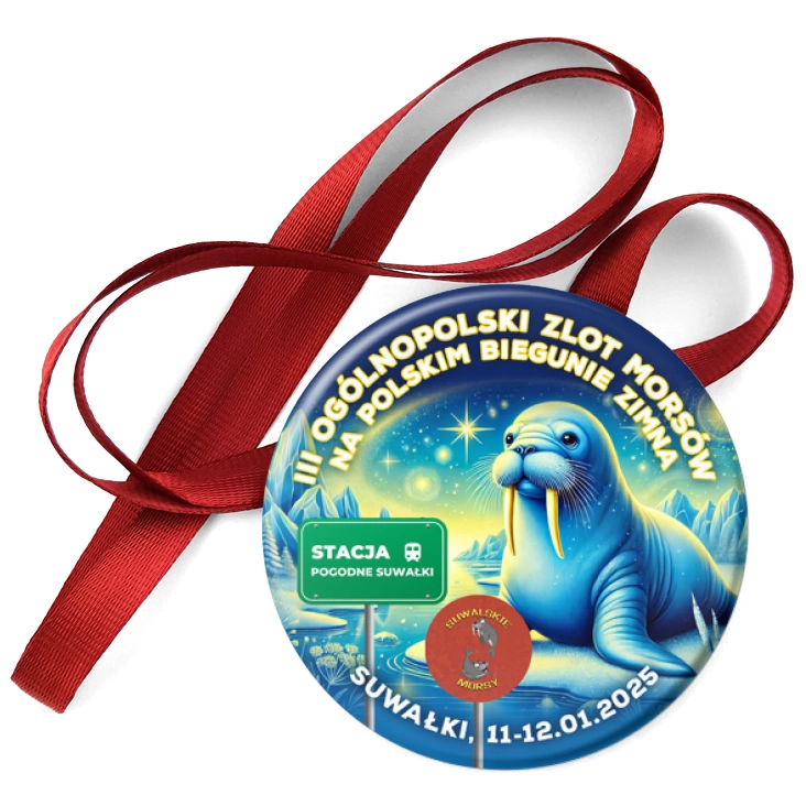 przypinka medal III Ogólnopolski Zlot Morsów na Polskim Biegunie Zimna