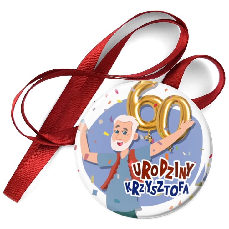 przypinka medal Impreza urodzinowa na 60