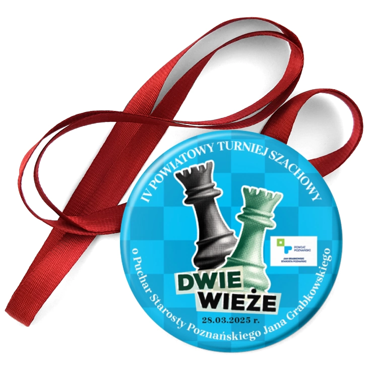 przypinka medal IV Turniej Szachowy Dwie Wieże ZSP Napachanie