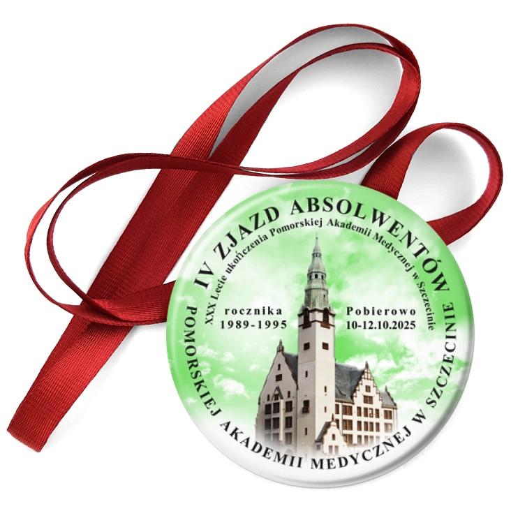 przypinka medal IV Zjazd Absolwentów Akademii Medycznej w Szczecinie