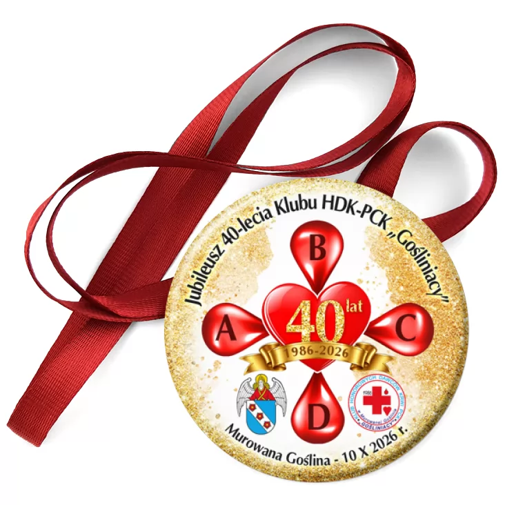 przypinka medal Jubileusz 40-lecia PCK Gośliniacy