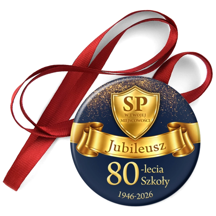 przypinka medal Jubileusz 80-lecia szkoły