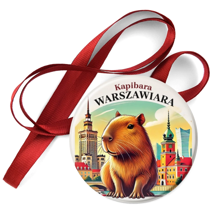 przypinka medal Kapibara Warszawiara