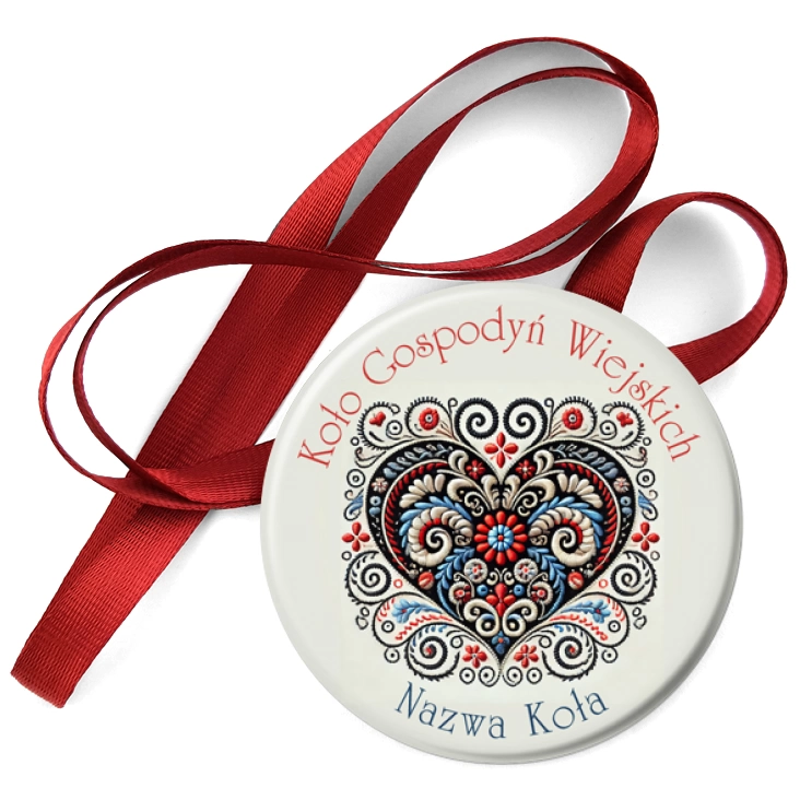 przypinka medal KGW haftowane serce