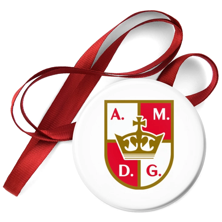 przypinka medal Konfederacja Korony Polskiej sygnaturka na białym tle