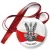 Przypinka medal Logo AK na tle flagi Polski
