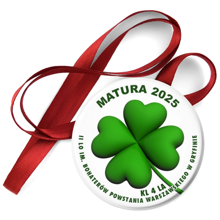 przypinka medal Matura 2025 II LO w Gryfinie