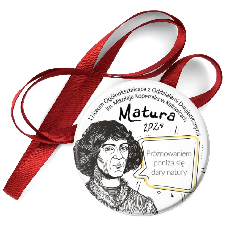 przypinka medal Matura Mikołaj Kopernik