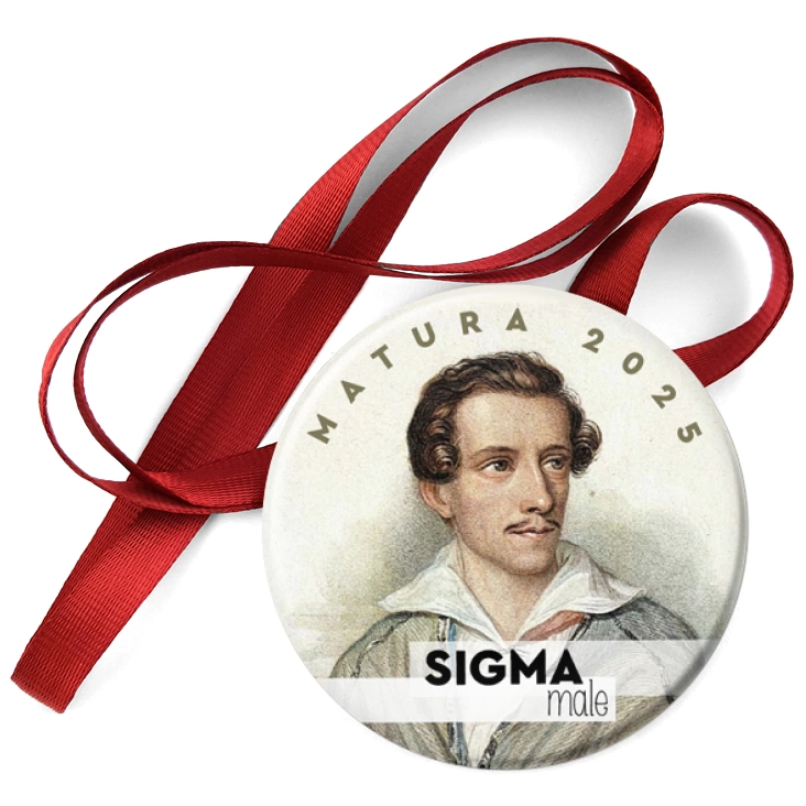 przypinka medal Matura Słowacki sigma male
