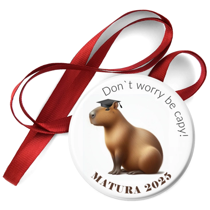 przypinka medal Matura z kapibarą