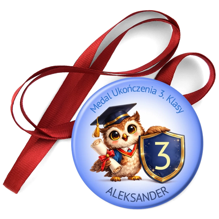 przypinka medal Medal ukończenia 3. klasy