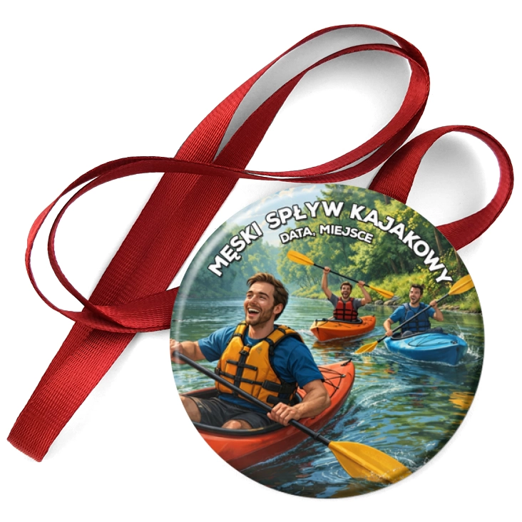 przypinka medal Męski spływ kajakowy