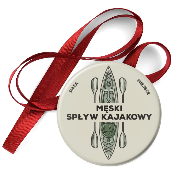 przypinka medal Męski wypad na spływ kajakowy