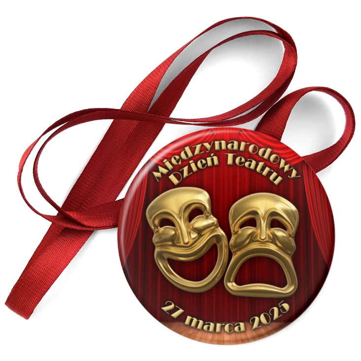 przypinka medal Międzynarodowy Dzień Teatru - 27 marca