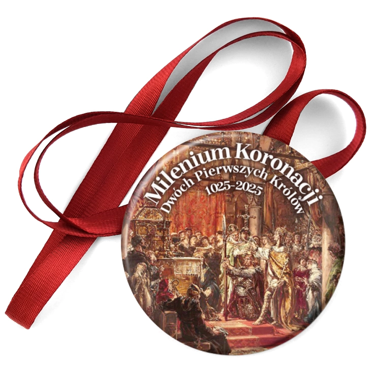przypinka medal Milenium koronacji Koronacja pierwszego króla Matejko